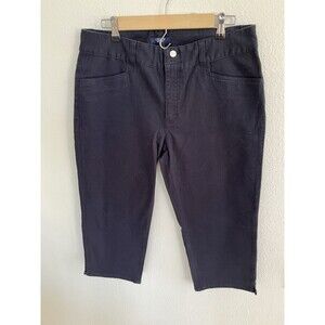 Chaps Capri Womens Jeans Size 12 Dark Wash Denim Summer Vacation Cruise Y2K